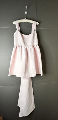 sachin and babi pink bow dress Sachin & Babi Claudia Bow Square-Neck Taffeta Mini Dress