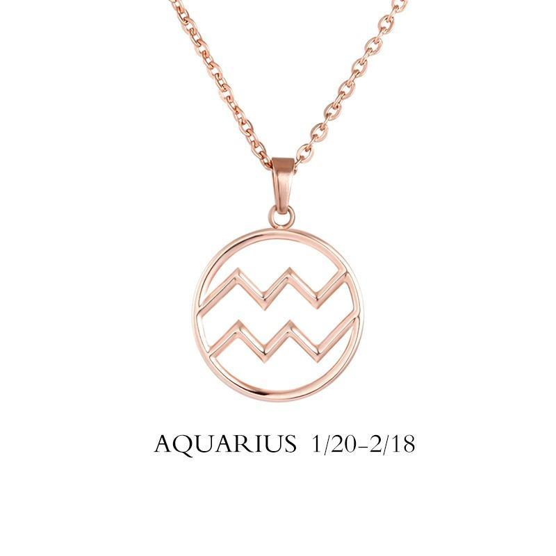Aquarius Zodiac Sign Necklace for Women Aquarius Zodiac Sign Necklace for Women