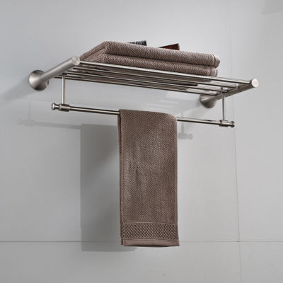 EUB Layer Multi Row Bathroom Nickel Bath Towel Rail Rack Storage Holder 