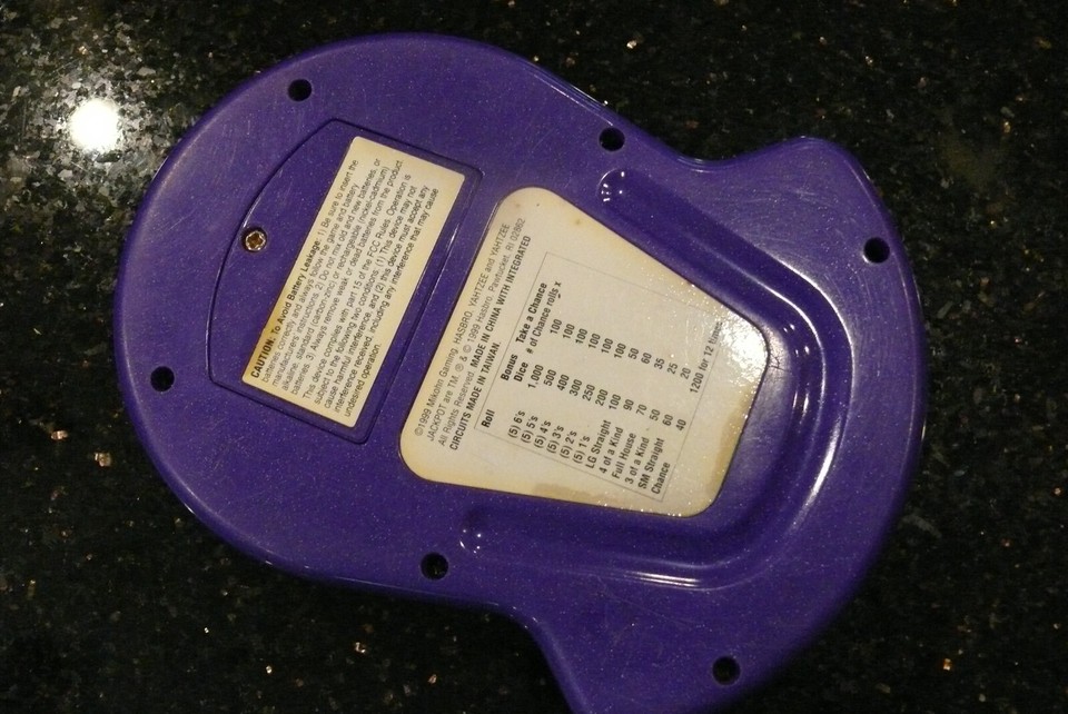 Vintage Hasbro Jackpot Yahtzee Electronic Handheld video game T14 eBay