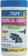 API TROPICAL GREENS FLAKES Tropical Fish Greens Flakes Fish Food 2.1-Ounce Conta