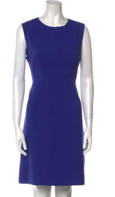 Kate Spade Royal Sapphire Blue Lined Dress Sz 8 Gold Exposed Zipper | eBay