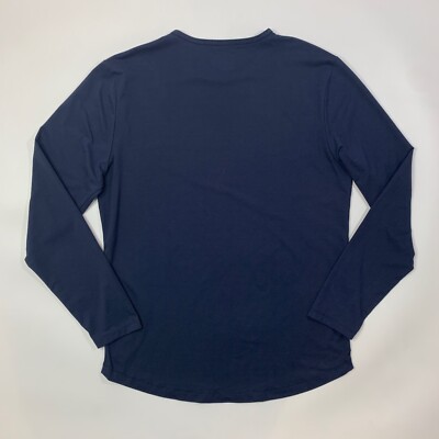 ENNOY CREW NECK LS T-SHIRTS NAVY サイズL Cotton Long Sleeve T-Shirt - Midnight Navy | 3601 | NLA