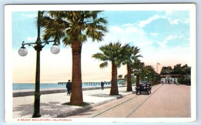 A Beach Boulevard - CALIFORNIA Postcard