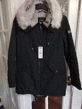 Betty Barclay Ladies Parka Navy With Grey Lining Size 38/12 New With Tags