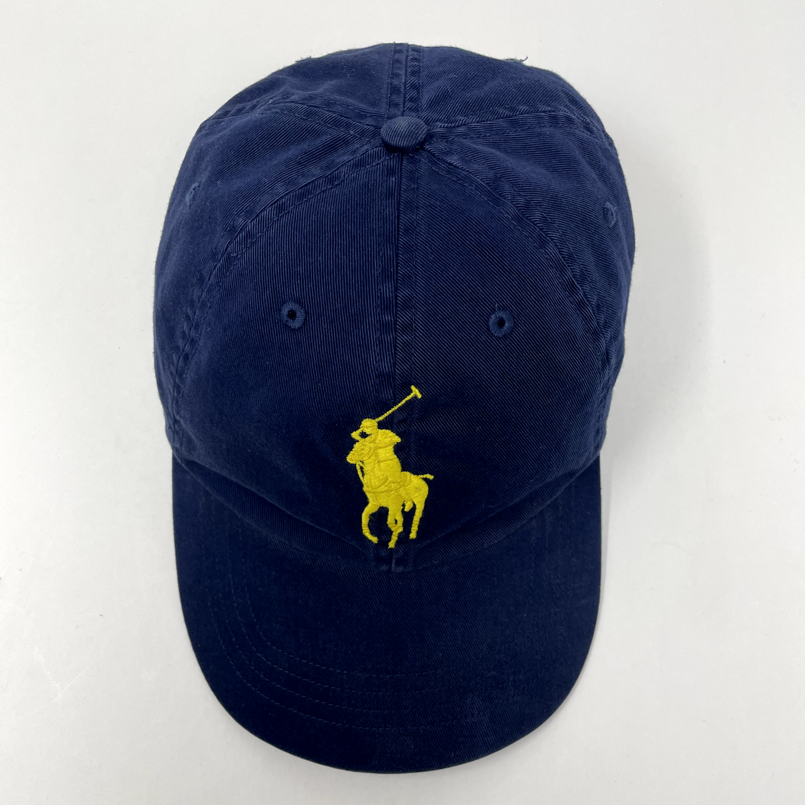 Cappello Polo Ralph Lauren 2010 US Open blu berretto giallo Big Pony Dad Preppy RARO