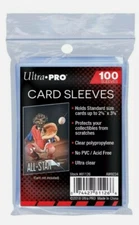 100 Ultra Pro Penny Sleeves Standard Size Trading Card - 100 Sports Card Sleeves