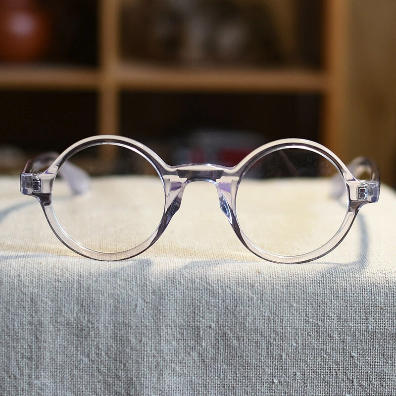 Johnny Depp Round glasses men's clear acetate eyeglasses round crystal eyewear - Image 3 of 4