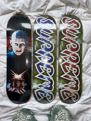 Supreme 2017 Digi, 2018 Lee Quinones, and Hellraiser Skateboard  