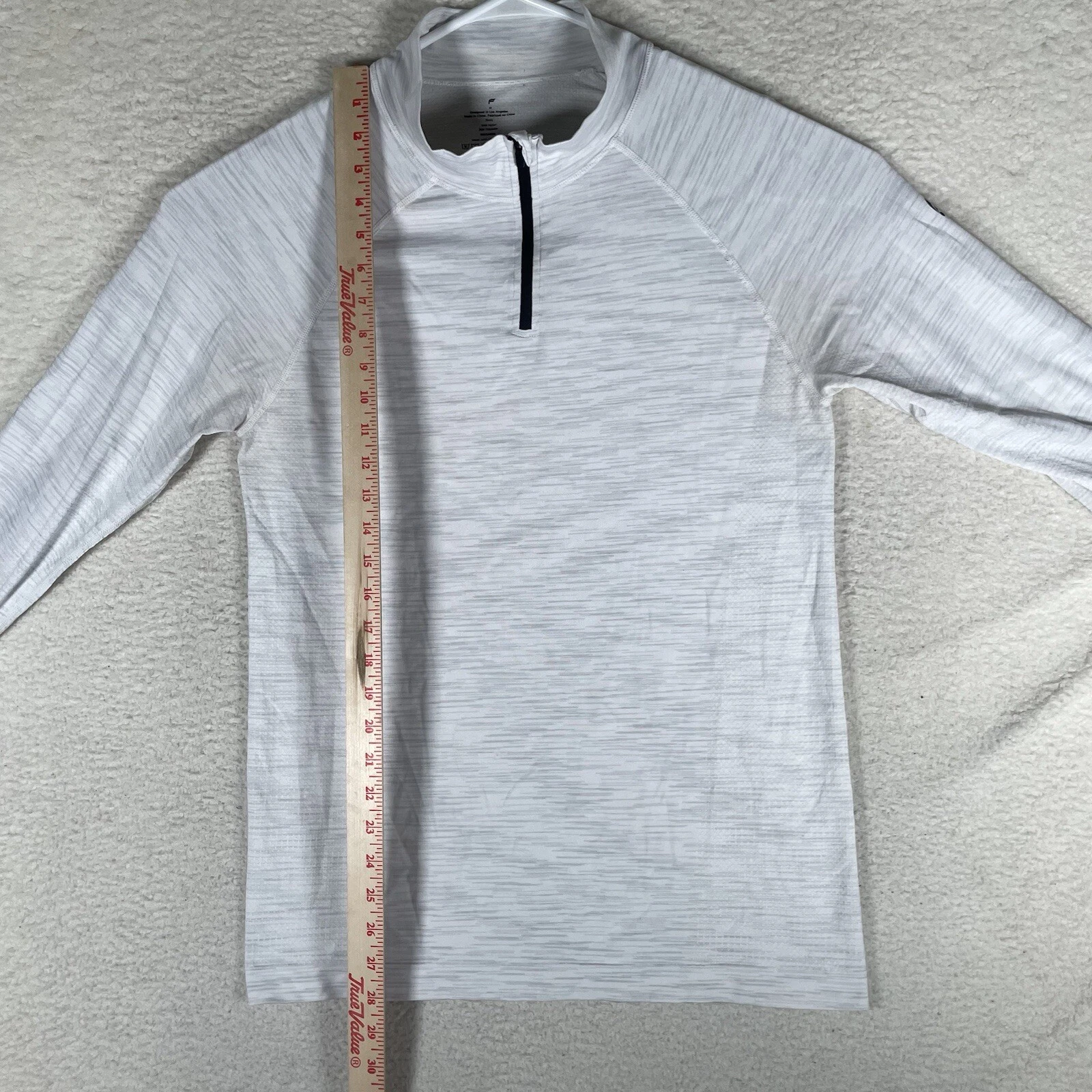 fabletics 1/4 zip training day stretch pullover gym shirt