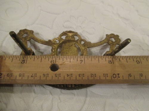 Vintage Lot Of 5 Ornate Brass Drop Bail Drawer Pulls 3" centers - Picture 10 of 12