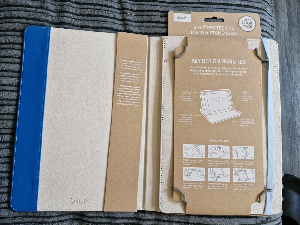 Trendz 9-10" Folio & Stand Tablet Cover for Samsung Galaxy Tabs & iPad Air Pro - Image 3 of 4