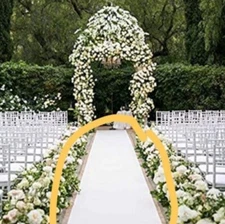 Healon 100 x 3 ft Wedding Aisle Runner White Aisle Runner Rug with Pull String