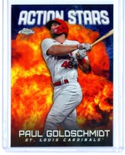 Paul Goldschmidt 2023 Topps Chrome ACTION STARS REFRACTOR INSERT ASC22 Cardinals