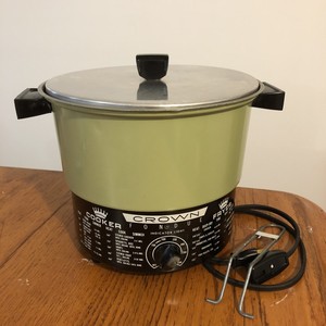 Vtg Retro AVOCADO Kitchen Appliance Crown Cooker Fryer ...