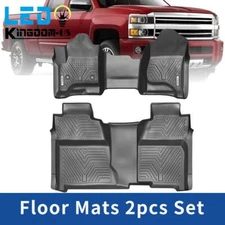 Floor Mats Liners for 2014-2018 Silverado / Sierra 1500 Crew Cab Bench Seating