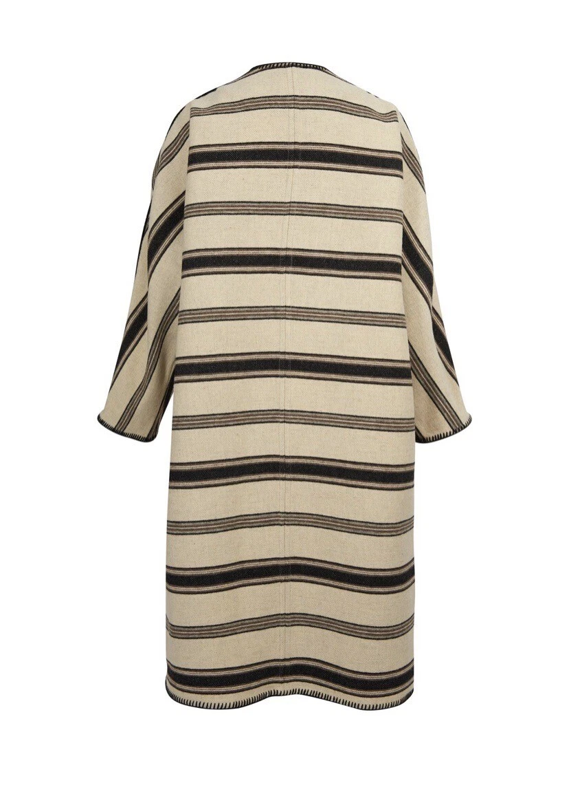 CELINE 21 SS Striped Wool Blanket Coat Size unknown eBay