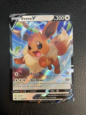 Pokmon TCG Eevee V Crown Zenith 108/159 Holo Ultra Rare | eBay Pokmon TCG Eevee V Crown Zenith 108/159 Holo Ultra Rare | eBay
