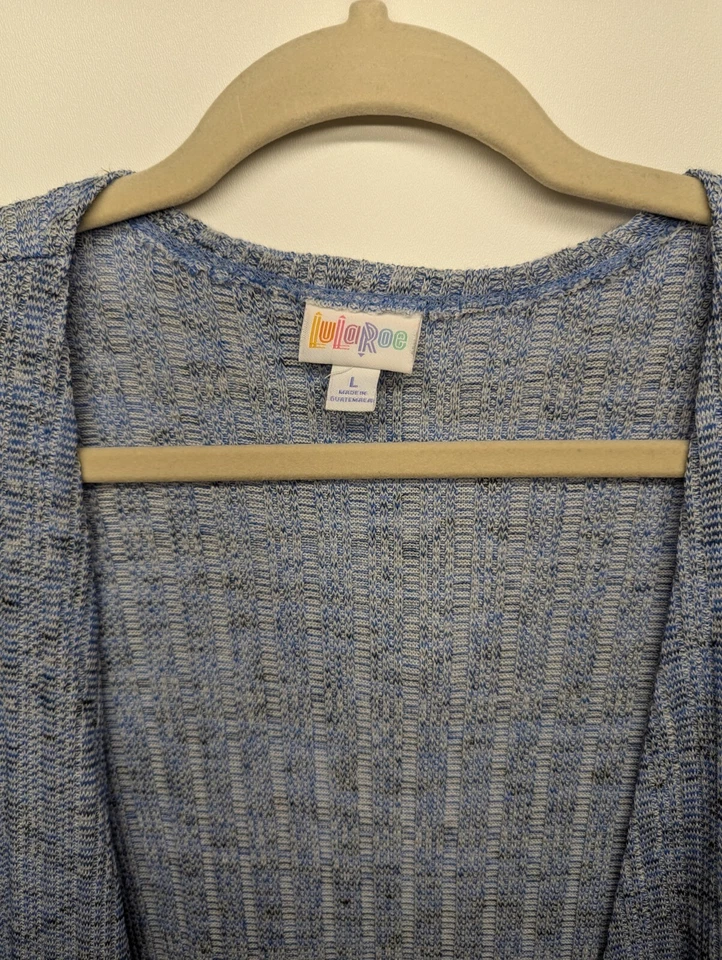 Chaleco plumero LuLaRoe para mujer JOY talla grande ligero azul talla 14-16 Foto 2 de 4