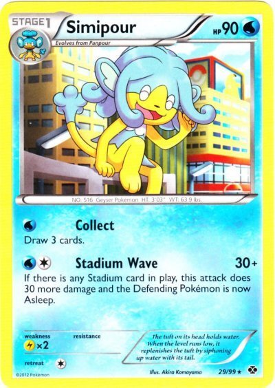 Pokemon - Simipour - 29/99 - Rare - BW - Next Destinies - NM