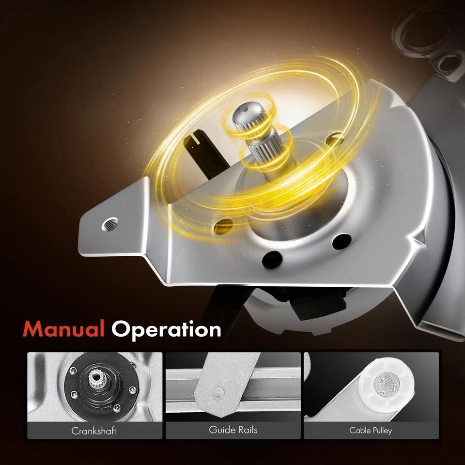 Regulador de ventana manual con panel para Volvo VN 1998-1999 2004 VNL 00-15 delantero izquierdo Foto 4 de 4