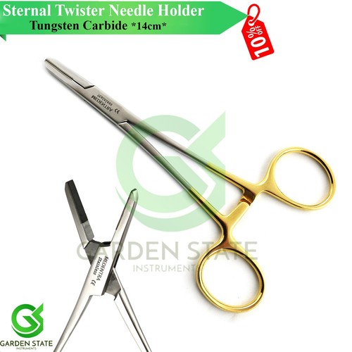 Dental Surgical Needle Holder Clamps Orthopedic Wire Twisting Needle Driver TC - Picture 3 of 4