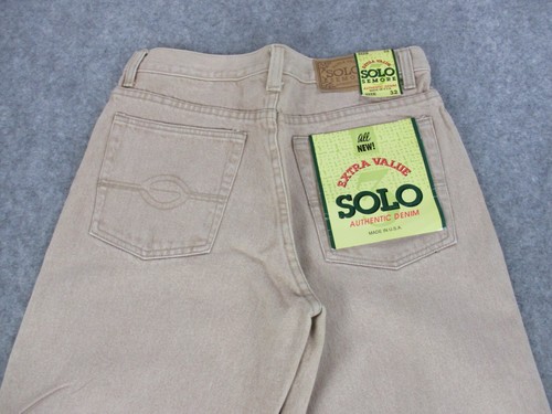 VINTAGE Solo Semore Jeans Mens 32 Brown Beige Denim Straight Deadstock 90s Y2K ' - Picture 2 of 19