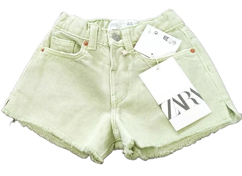 Zara Jean Cute Shorts Sz 9-12 Months Baby 80cm New