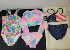 Art Class and Cat Jack 1pc/2pc Swimsuits Girls Size L 10-12 . Set Of 3. New