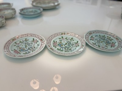 Adams Calyx Ware Singapore Bird Plate Blue Glossy Ceramic Bread + Butter