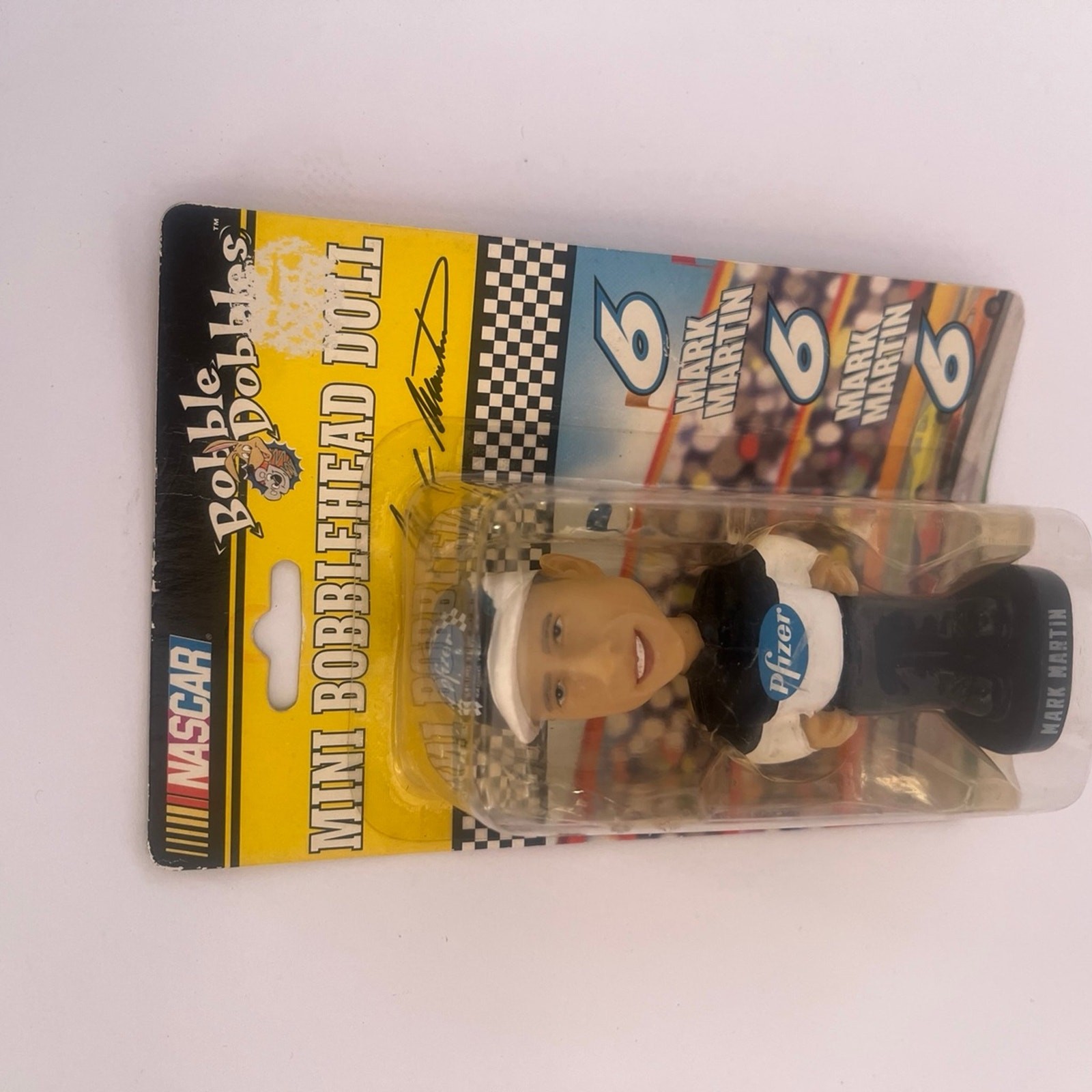 Mark Martin #6 NASCAR Pfizer Bobblehead New In Package image 3
