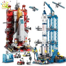Space Rocket Building Blocks Set with Astronaut | City Aerospace Model Kids Toy