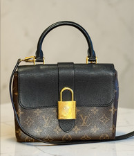Louis Vuitton Locky Shoulder Bag Top Handle Crossbody BB Brown Canvas Leather
