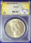 1923 Peace Silver Dollar, $1, MS-62 026