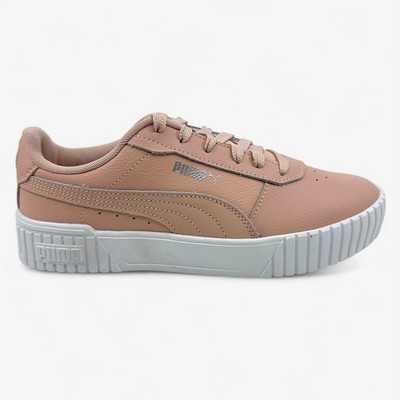 PUMA Carina 2.0 Rose Quartz Silver White Womens Athletic Sneaker