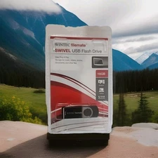 Wintec 3FMUSB4GWB-R Filemate Swivel USB Flash Drive Keychain