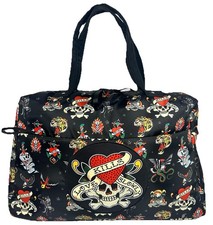 Ed Hardy Pink Tattoo Print Duffel Bag Kills S...