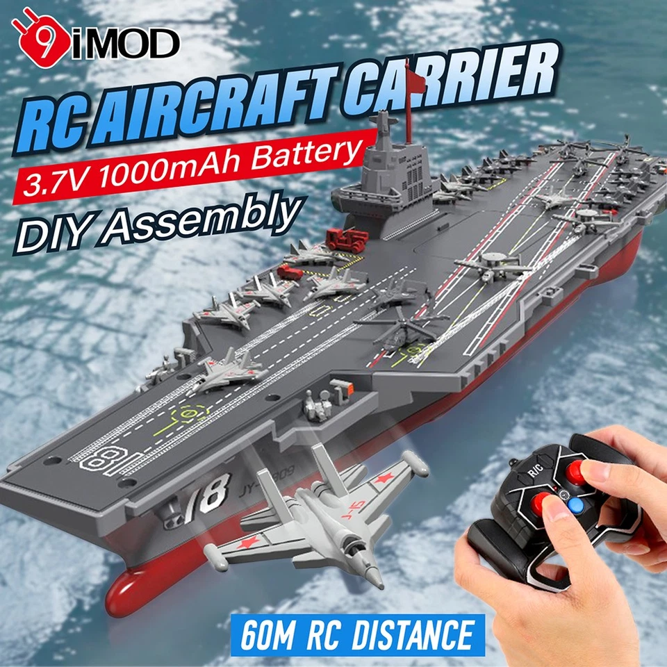 RC Aircraft Carrier Model 2.4G Dual Motor 20Km/h 60M Waterproof Simulation Boat - Image 2 of 4