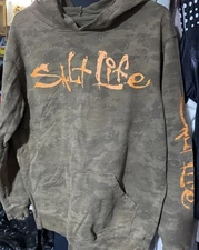 Salt Life Hoodie Men sz M in Brown Camo EUC