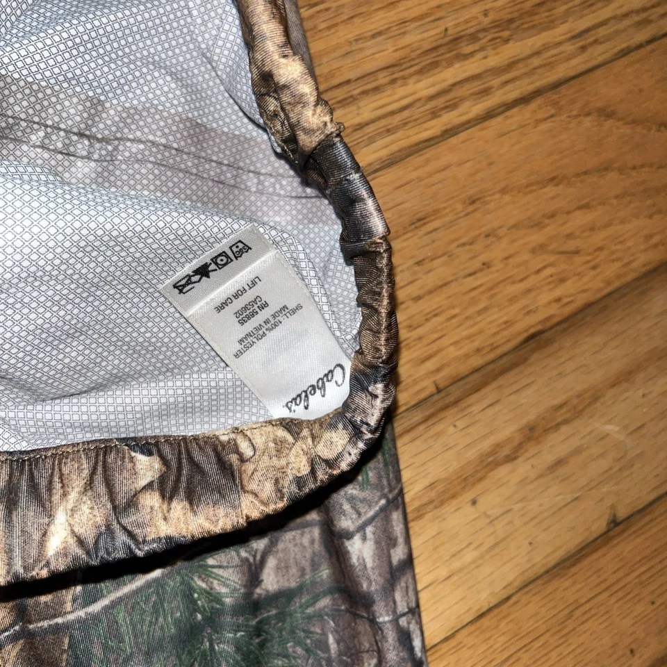 Cabelas Pants Mens Camo Adjustable Polyester Rain Hunting Outdoors Size Large - Image 4 of 4