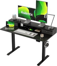 Agilestic Standing Desk Adjustable Height Electric Sit-Stand Desk 2 Drawers