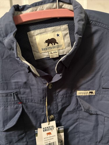 Mens Dakota Grizzly XL Long Sleeved Style: 65568 000C0 CS Slate Blue - Picture 2 of 5
