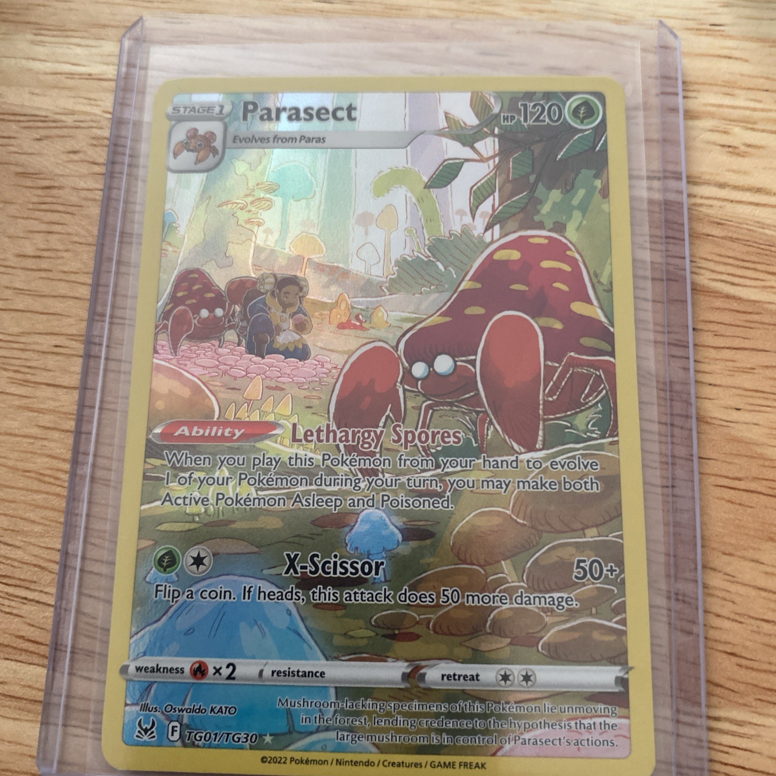Parasect TG01/TG30 - Lost Origin Trainer Gallery Ultra Rare Holo Pokemon Card NM