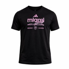 Adidas Womens Inter Miami CF T-Shirt , XL Black Short Sleeved  Soccer/F&uacute;tbol Fan