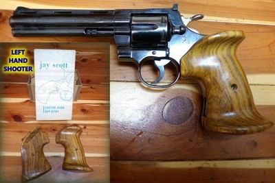 428 SCOTT Zebrawood LEFT Target Grip for COLT Officer Match Python