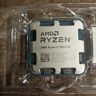 AMD Ryzen 5 7500X3D 6 Core 12 Thread 4.5 GHz CPU 96MB Cache Zen 4 AM5  65W
