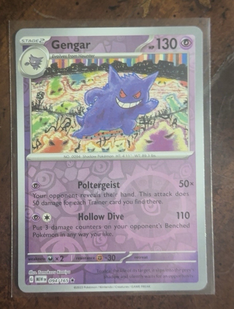 Pokémon TCG Gengar Reverse Holo SV Scarlet & Violet 151 Card 094/165 Near Mint