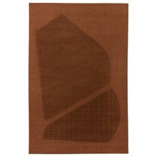 Hand-Tufted Wool Rug 9x12ft- Nordic Knots Rust Beige Boho Rug Handmade Area Rugs