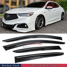 For 2015-2020 Acura TLX JDM Mugen Style Window Visor Vent Rain Guards Deflectors
