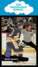 Rich Sutter 1991-92 Pro Set French #217 St. Louis Blues Hockey Card